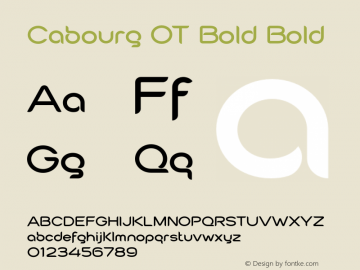 Cabourg OT Bold Bold Version 1.100 2004图片样张
