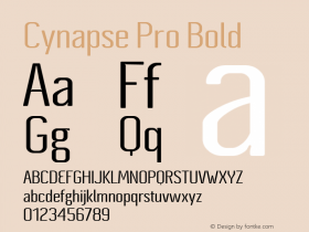 Cynapse Pro Bold Macromedia Fontographer 4.1.5 2/14/04图片样张