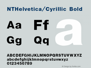 NTHelvetica/Cyrillic Bold Unknown图片样张