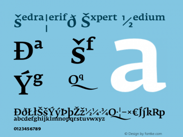 FedraSerifB Expert Medium 001.000 Font Sample