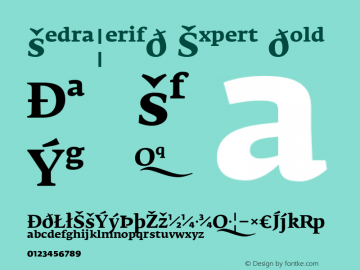 FedraSerifB Expert Bold 001.000 Font Sample