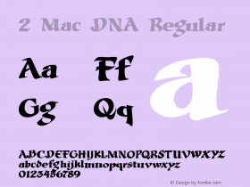 2 Mac DNA Regular Macromedia Fontographer 4.1 5/17/2001图片样张