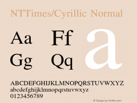 NTTimes/Cyrillic Normal Unknown图片样张