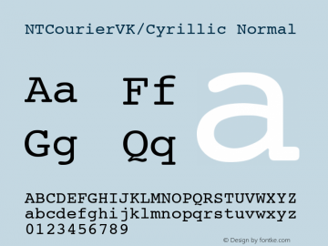 NTCourierVK/Cyrillic Normal Unknown图片样张