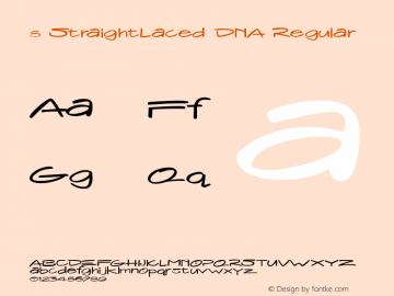 5 StraightLaced DNA Regular Macromedia Fontographer 4.1 6/26/00图片样张