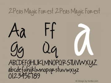 2Peas Magic Forest 2Peas Magic Forest 2Peas Magic Forest Font Sample