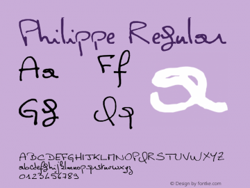 Philippe Regular 1998; 1.0, initial release图片样张