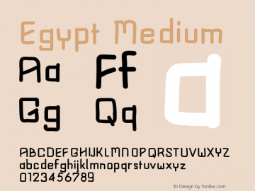 Egypt Medium Version 001.000 Font Sample