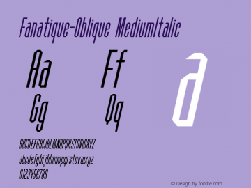 Fanatique-Oblique MediumItalic Version 1.00图片样张