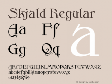 Skjald Regular 1.0图片样张