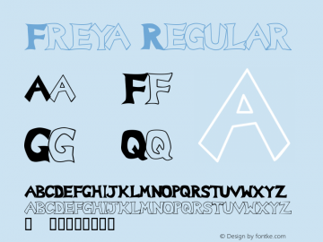 Freya Regular Macromedia Fontographer 4.1 8/19/97 Font Sample