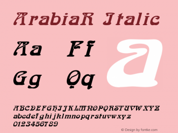 ArabiaR Italic 5图片样张