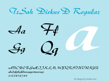 TrSah DiskusD Regular 1.0 Font Sample