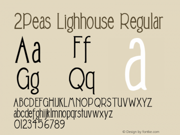 2Peas Lighhouse Regular 2Peas Lighhouse图片样张