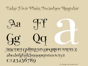 Take Five Plain Swashes Regular PDF Extract图片样张