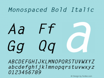 Monospaced Bold Italic 001.003图片样张
