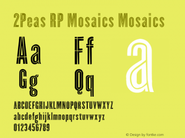 2Peas RP Mosaics Mosaics 0 Font Sample