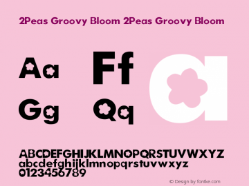 2Peas Groovy Bloom 2Peas Groovy Bloom 2Peas Groovy Bloom Font Sample