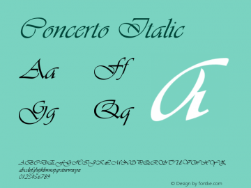 Concerto Italic 001.005图片样张