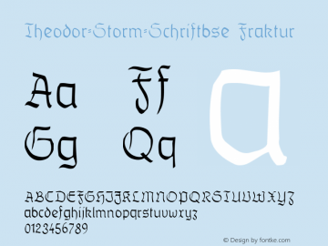 Theodor-Storm-Schrift/bse Fraktur Unknown图片样张