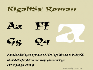 KigaliSx Roman Version 1.00 Font Sample