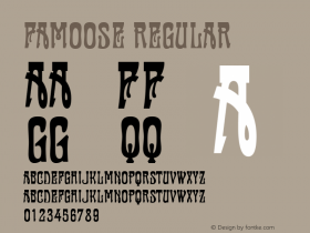 Famoose Regular Altsys Fontographer 4.0.3 2/6/94 Font Sample