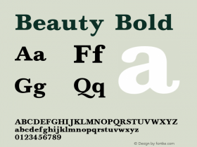 Beauty Bold 1.0 Sun Jan 09 15:21:21 1994 Font Sample