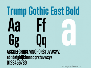 Trump Gothic East Bold 001.000图片样张