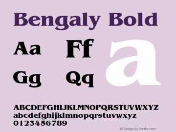 Bengaly Bold 1.0 Sun Jan 09 12:50:58 1994 Font Sample