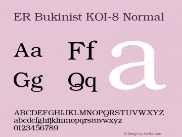 ER Bukinist KOI-8 Normal 4.0 Mon Mar 06 08:50:38 1995图片样张