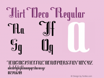 Flirt Deco Regular Version 001.000 Font Sample
