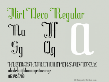 Flirt Deco Regular Version 001.000 Font Sample