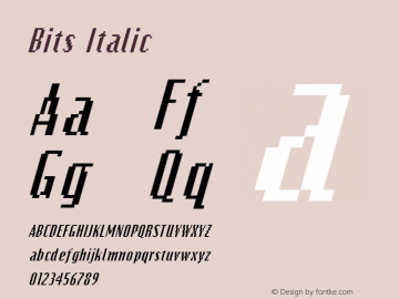 Bits Italic Rev 002.000 Font Sample