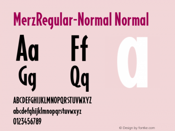 MerzRegular-Normal Normal Version 1.00图片样张