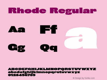 Rhode Regular Version 001.000图片样张