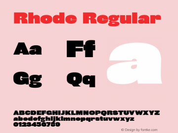 Rhode Regular Version 001.000图片样张