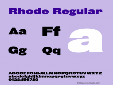 Rhode Regular Version 001.000图片样张