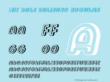 Wit Bold SolidOne Regular 001.000 Font Sample