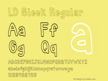 LD Sleek Regular 10/2/01 Font Sample