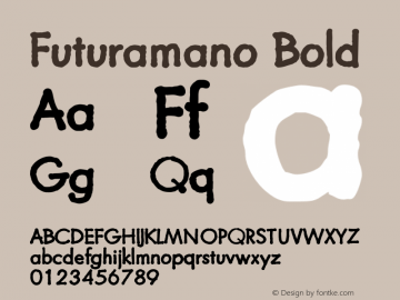 Futuramano Bold PDF Extract Font Sample