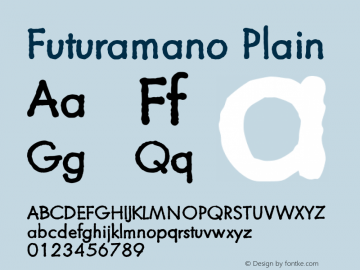 Futuramano Plain PDF Extract Font Sample