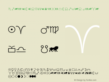 LinotypeAstrologyPiOne Roman Version 1.00图片样张
