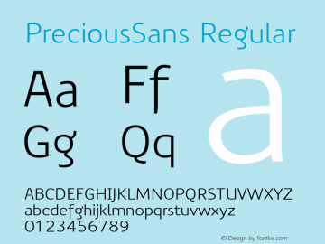 PreciousSans Regular 001.000图片样张