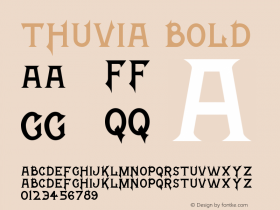 Thuvia Bold Version 1.00 Font Sample