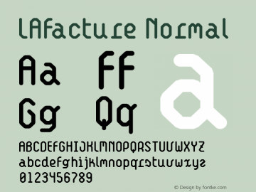 LAfacture Normal Macromedia Fontographer 4.1.5 22/07/03 Font Sample