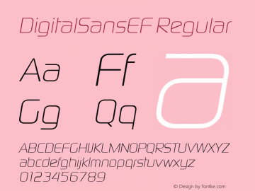 DigitalSansEF Regular 001.000 Font Sample