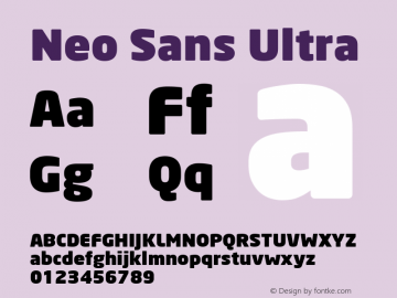 Neo Sans Ultra Version 001.000 Font Sample