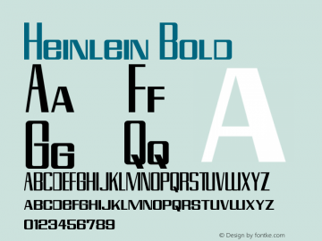 Heinlein Bold Version 1.00 Font Sample