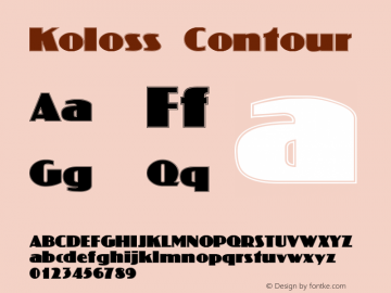 Koloss Contour Version 002.001图片样张