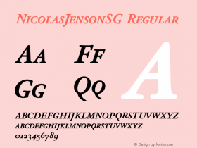 NicolasJensonSG Regular Version 001.000图片样张